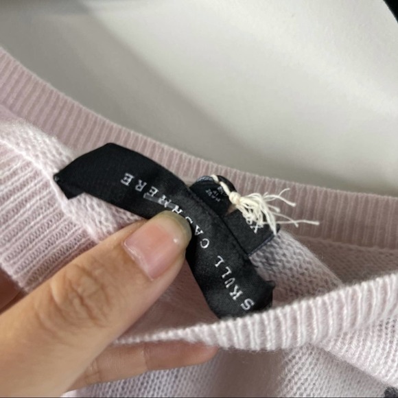 Skull Cashmere light pink crew neck sweater size XS - Picture 4 of 7